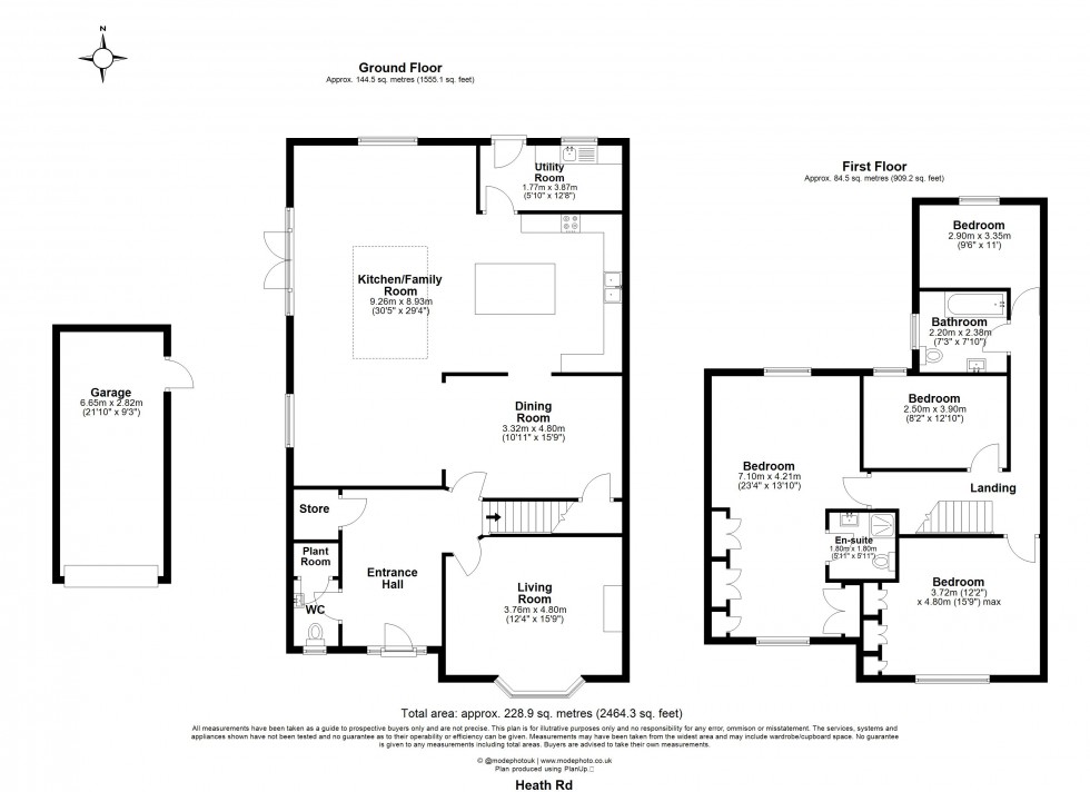 Floorplan for Heath Road, Ramsden Heath, Billericay