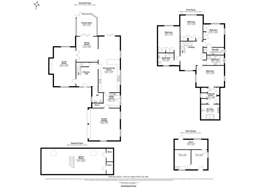 Floorplan for Homestead Road, Ramsden Bellhouse, Billericay