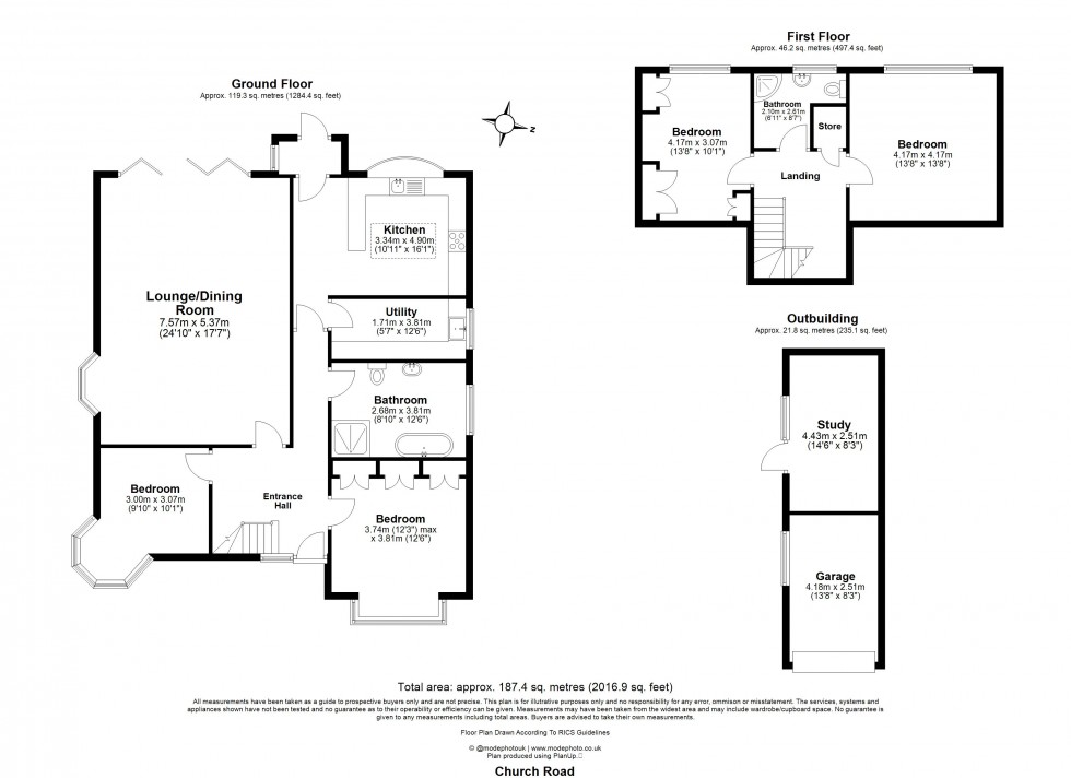 Floorplan for Church Road, Ramsden Bellhouse, Billericay